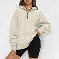 thumbnail image 1 of kytmyeq Women's Casual Fashion Solid Color Long Sleeve Pullover Hoodies Sweatshirts, 1 of 6