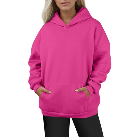 Topvent Women's Fashion Daily Versatile Casual Crewneck Sweatshirts Long Sleeve Solid Color Top Sweatshirts