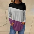 thumbnail image 1 of kytmyeq Women's Loose Round Neck Print Long Sleeve T-Shirt Top Pullover, 1 of 5