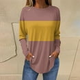 thumbnail image 1 of kytmyeq Women's Loose Round Neck Print Long Sleeve T-Shirt Top Pullover, 1 of 5