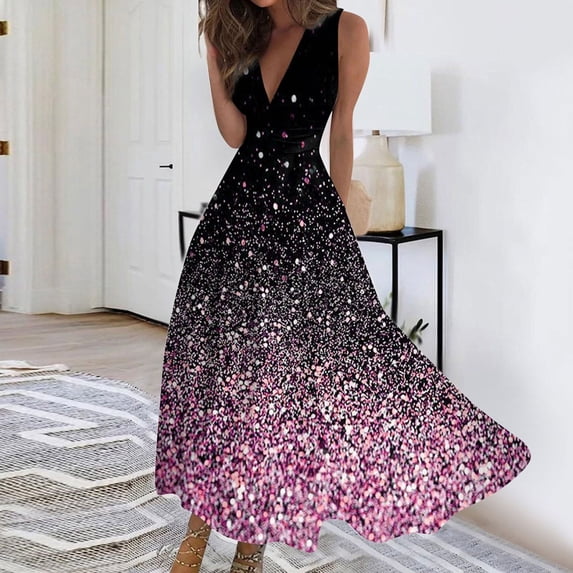 kytmyeq Women's Summer Casual Floral Print Short Sleeve Swing Dress