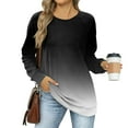 thumbnail image 1 of Topvent Women's Sweatshirts Prints Trendy Crewneck Long Sleeve Shirts Color Block Pullover Tops Comfy, 1 of 7