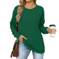 thumbnail image 1 of kytmyeq Women's Sweatshirts Trendy Crewneck Long Sleeve Shirts Color Block Pullover Tops Comfy, 1 of 6