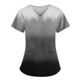 thumbnail image 1 of Topvent Women's V-neck Fashion Casual Printed Tops And Protective Workwear, 1 of 3