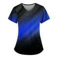 thumbnail image 1 of Topvent Women's V-neck Fashion Casual Printed Tops And Protective Workwear, 1 of 3