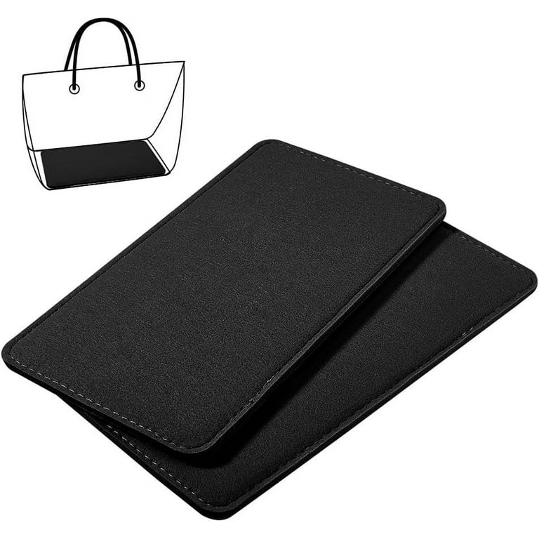 L Felt Base Shaper 11 x 6 inch Black Bag Shaper Purse Shaper Bag Bottom Purse Insert Rectangle Bag Liner Board Handbag Stabilizer Support for Tote Bag