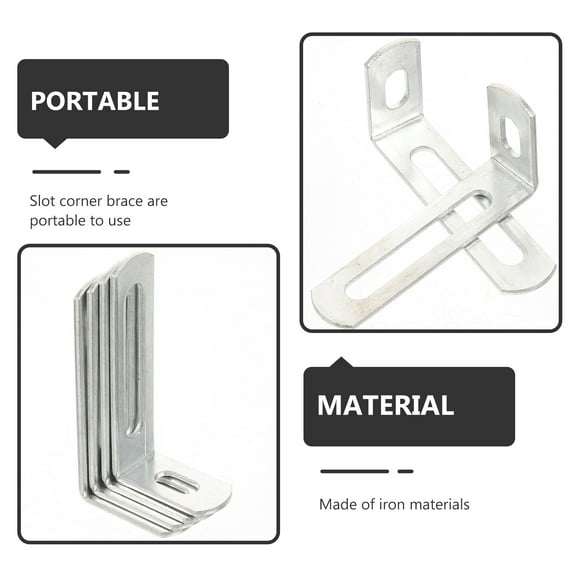 l bracket Adjustable L-Shape Corner Brace with Slot 20PCS Metal Joint Right Angle Brackets (1.97X0.94X0.47Inch)