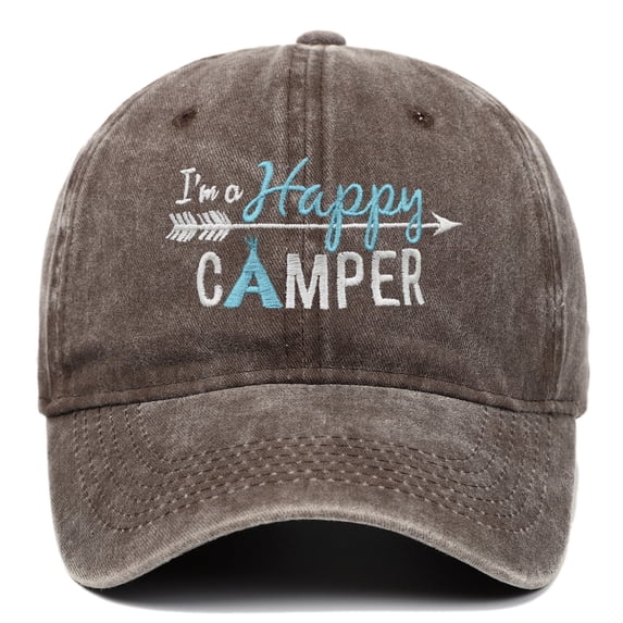 l'm a Happy CAMPER Embroidery baseball cap Unisex