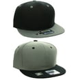 thumbnail image 1 of l.o.g.a plain flat bill visor blank snapback hat cap with adjustable snaps, 1 of 1