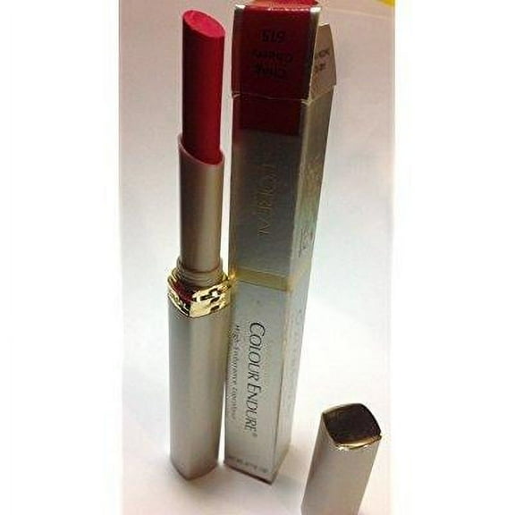 l'oreal colour endure cling cherry, #615 high endurance lipcolour [box & tube might be gray or gold]
