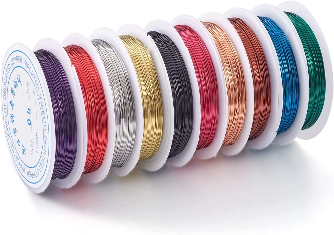 l10Rolls Gauge 24 Copper Wire Jewelry Beading Craft Wrapping Making