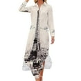 thumbnail image 1 of la Vie en Rose vintage Long Sleeved Shirt Dress party dress women elegant luxury Women's clothing, 1 of 6