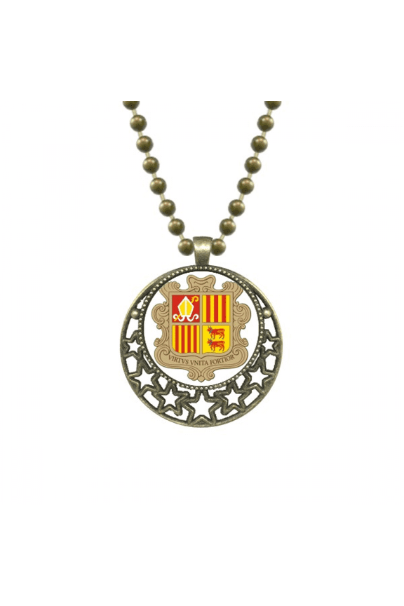 la vella national emblem pendant star necklmoon chain jewelry