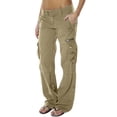 thumbnail image 1 of labakihah pants for women womens cargo pants with pockets outdoor casual ripstop camo military construction work pants green, 1 of 9