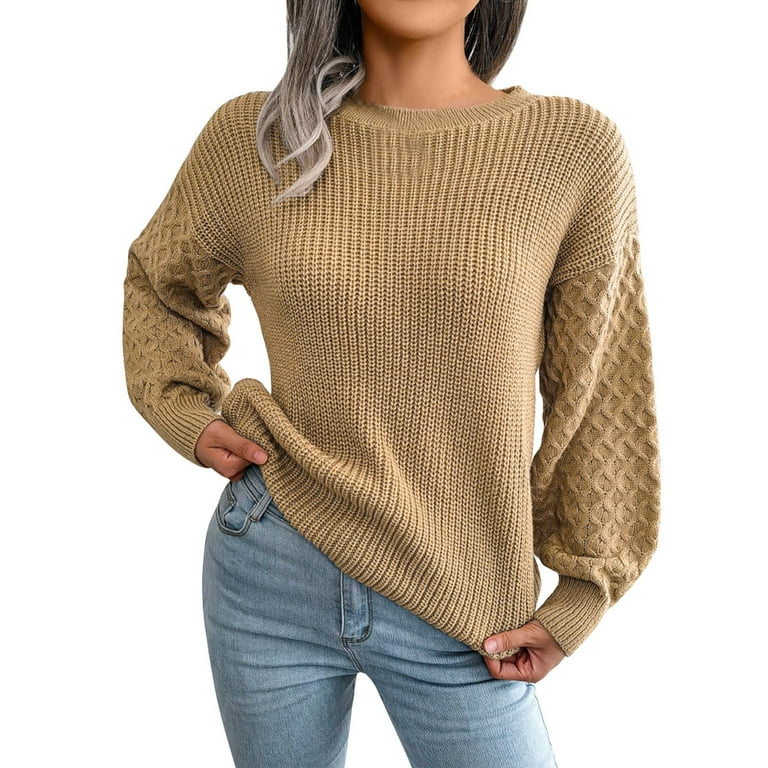 labakihah sweaters for women women's fall long sleeve crew neck