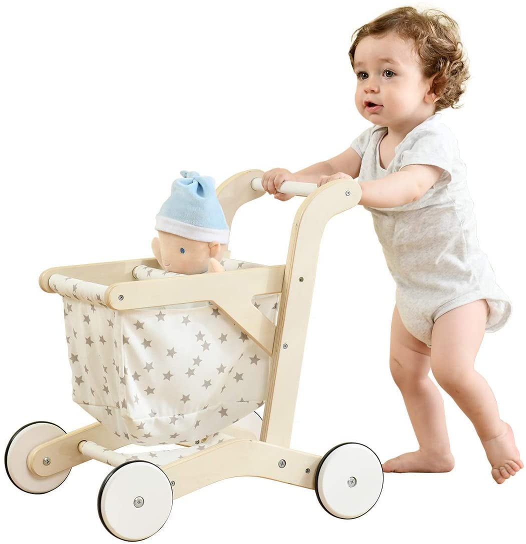 labebe Baby Push Walker Doll Stroller, Push Toy for Toddler, Shopping