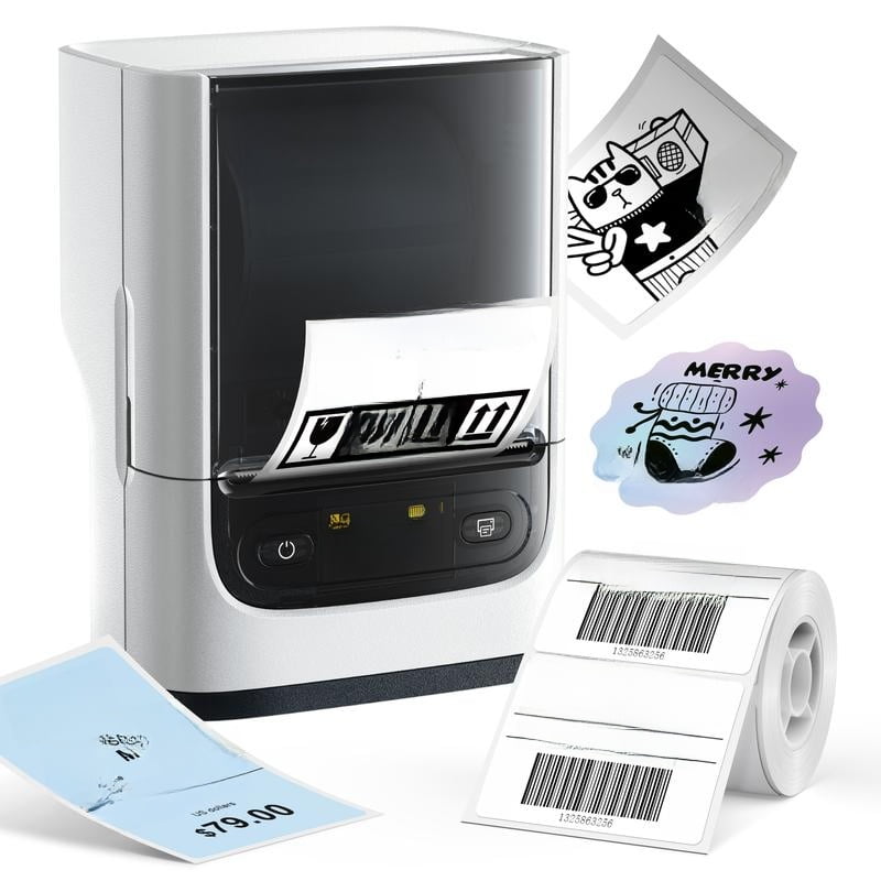 label machine, mini thermal barcode label printer Bluetooth portable ...