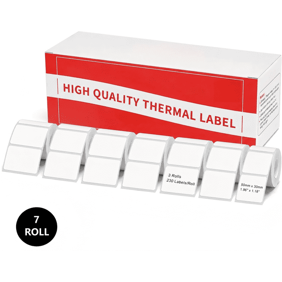 label paper, 50x30mm (1.97 1.18 inches), 1/3/6 rolls, compatible with M110/M220, suitable for printing business labels/home organization/DIY signs/gift tags.