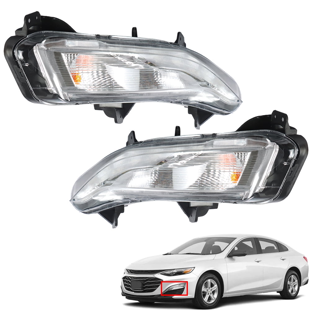 Labwork Pair Of Fog Light Assembly Turn Signal Lights With Led Drl For Malibu