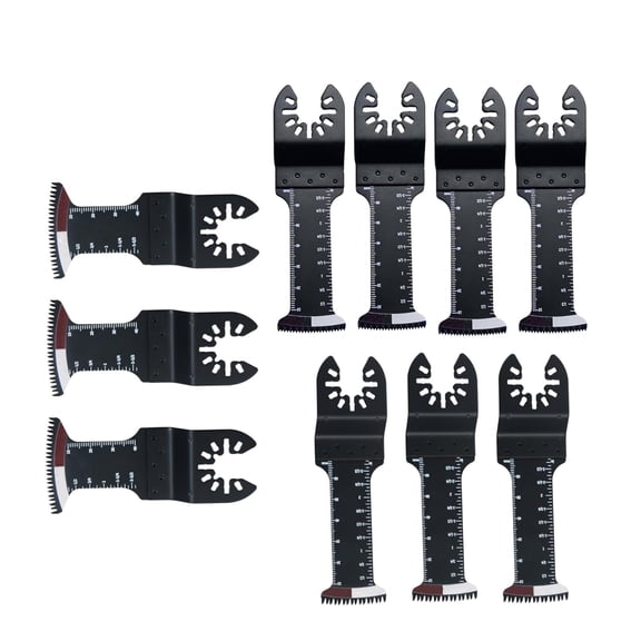 labwork 10 PCS Extended Long Oscillating Multitool Blades Metal Wood Cutting, Japanese-Tooth Curved-Edge Blades, Universal Oscillating Saw Blade Multi-Tool Blade Kits for Building Construction