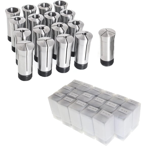 labwork 17 Pcs 5C Collet Set, 1/8 Inch-1-1/8 Inch Precision Collet Chuck Holder, for 5C CNC Milling Lathe Tool and Engraving Machin