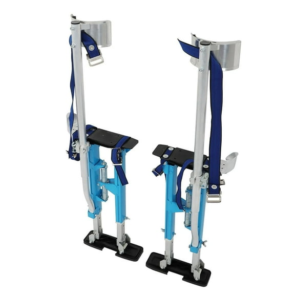 labwork 18-30 Inch Drywall Stilts Light Blue Aluminum Alloy Stilts Adjustable Height Fit for Work High Above The Ground