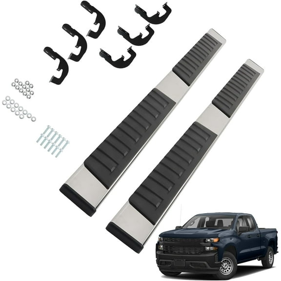 labwork 2-Pack 6 Inches Running Boards Bars Side Steps Replacement for 2019-2023 Silverado/Sierra Crew Cab