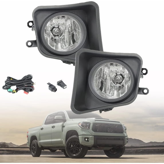 labwork 2-Pack Fog Light Assembly with Bulb Wiring Switch Kit Replacement for 2014-2021 Tundra XK50