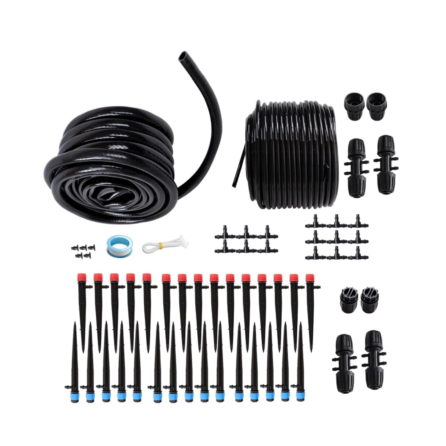 labwork 240FT Drip Irrigation System Kit with 1/2 inch 1/4 inch Irrigation Tubing Hose and Accessories