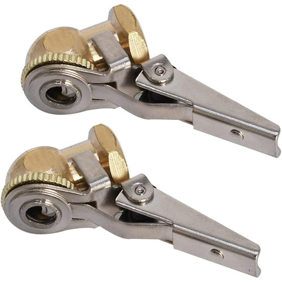 labwork 2PCS Brass Lock On Tire Inflator Locking Air Chuck Air Hose Attachment 1/4 NPT for Air Compressor