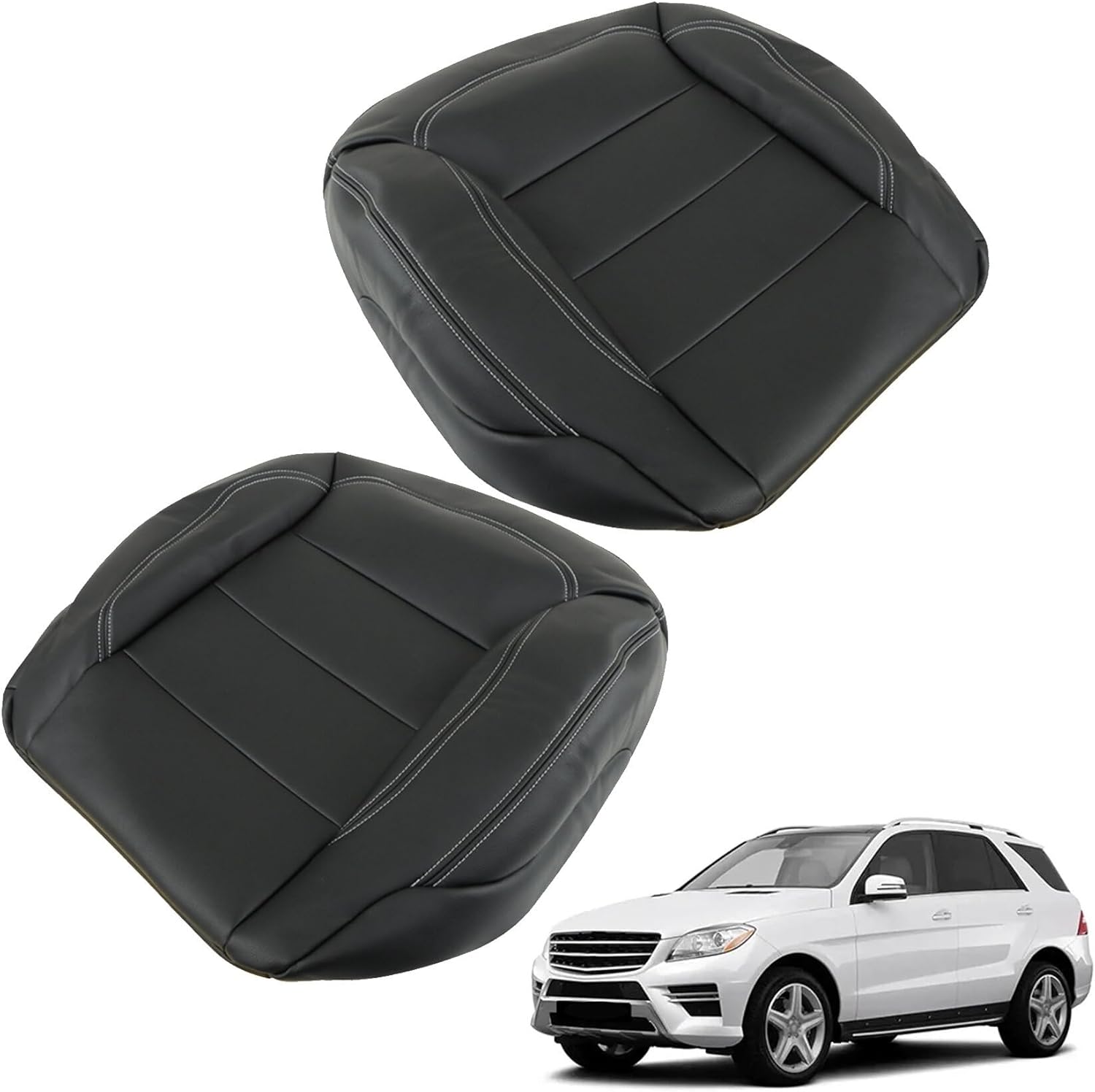 Interior Mercedes ML Driver Side Bottom Leather Seat Cover For 2012-2015 Mercedes ML350, ML250, ML400 Mercedes Benz Seat Covers C300 - Foto 10