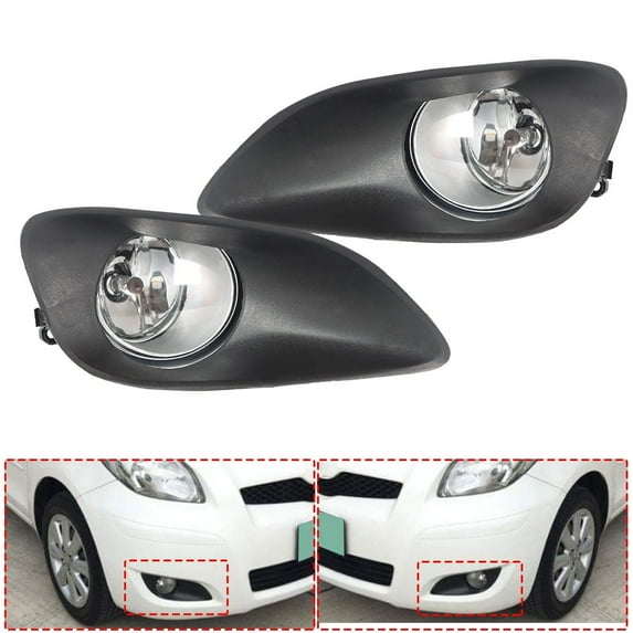 labwork 2pcs Fog Driving Light Lamp Bulb Assembly Fit for 2007-2011 Toyota Yaris, Front Left & Right