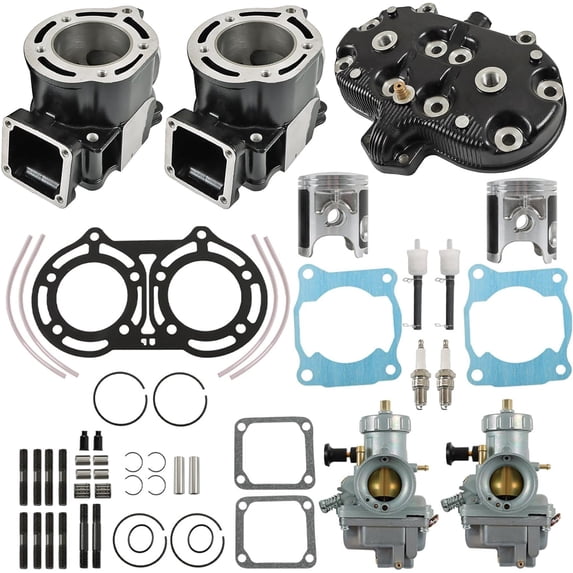 labwork 347cc Cylinder Head Piston Carburetor Gaskets Top End Kit Replacement for Yamaha Banshee 350 YFZ350 1987-2006 2GU-11311-00-00