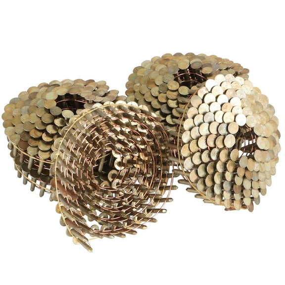 labwork 3600Pcs 3/4'' ×.120'' Smooth Galvanized Shank Coil Roofing Nails 15 Degree
