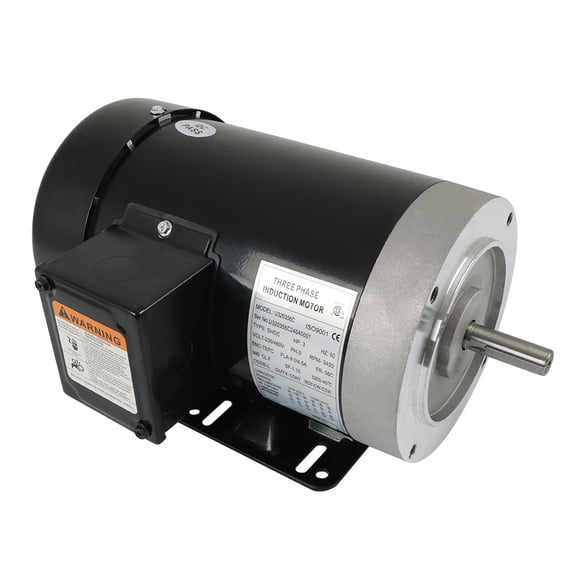labwork 3HP Electric Motor 56C Frame 3450RPM General Purpose Motor 3 Phase 5/8 Inch Shaft 230V/460V