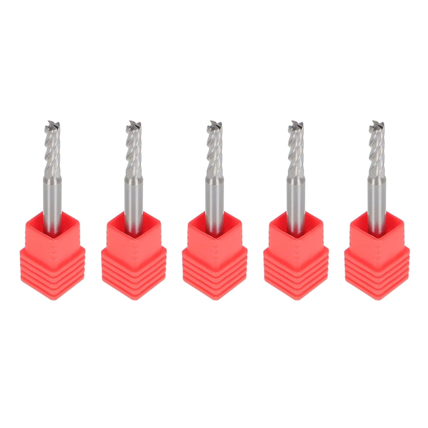 labwork 4 Flute 5/32 Inch Hard Mill 5 Pcs Carbide Square End Mill Set Cutting 9/16in Total Length 2in Shank Diamete 3/16in