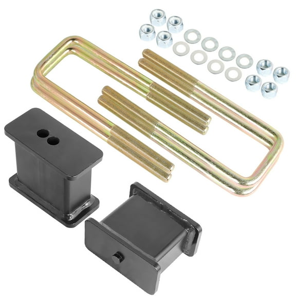 labwork 4 Inch Rear Leveling Lift Block Kit with Ubolts Replacement for Silverado 2007-2018 Sierra 1500 2007-2018