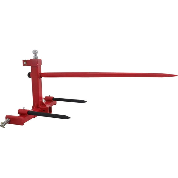 labwork 49 3 Point 3000 lbs Trailer Hitch with 2 Receiver Replacement for Category 1 Tractor 49 Hay Bale Spear & 2 Stabilizer Spears with Trailer Gooseneck Ball Drawbar