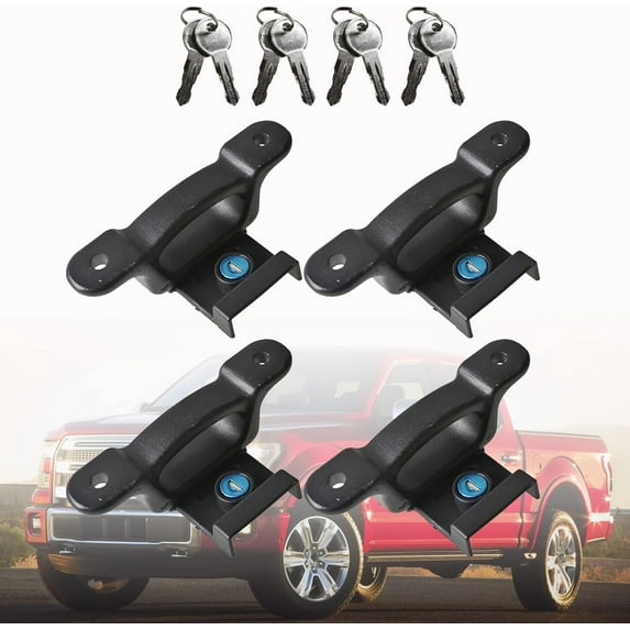 labwork 4PCS Black Box Tie Down Truck Bed Cleats Locking Replacement for 2015 2016 2017 2018 2019 2020 F-150 F-250 F-350 FL3Z99000A64B