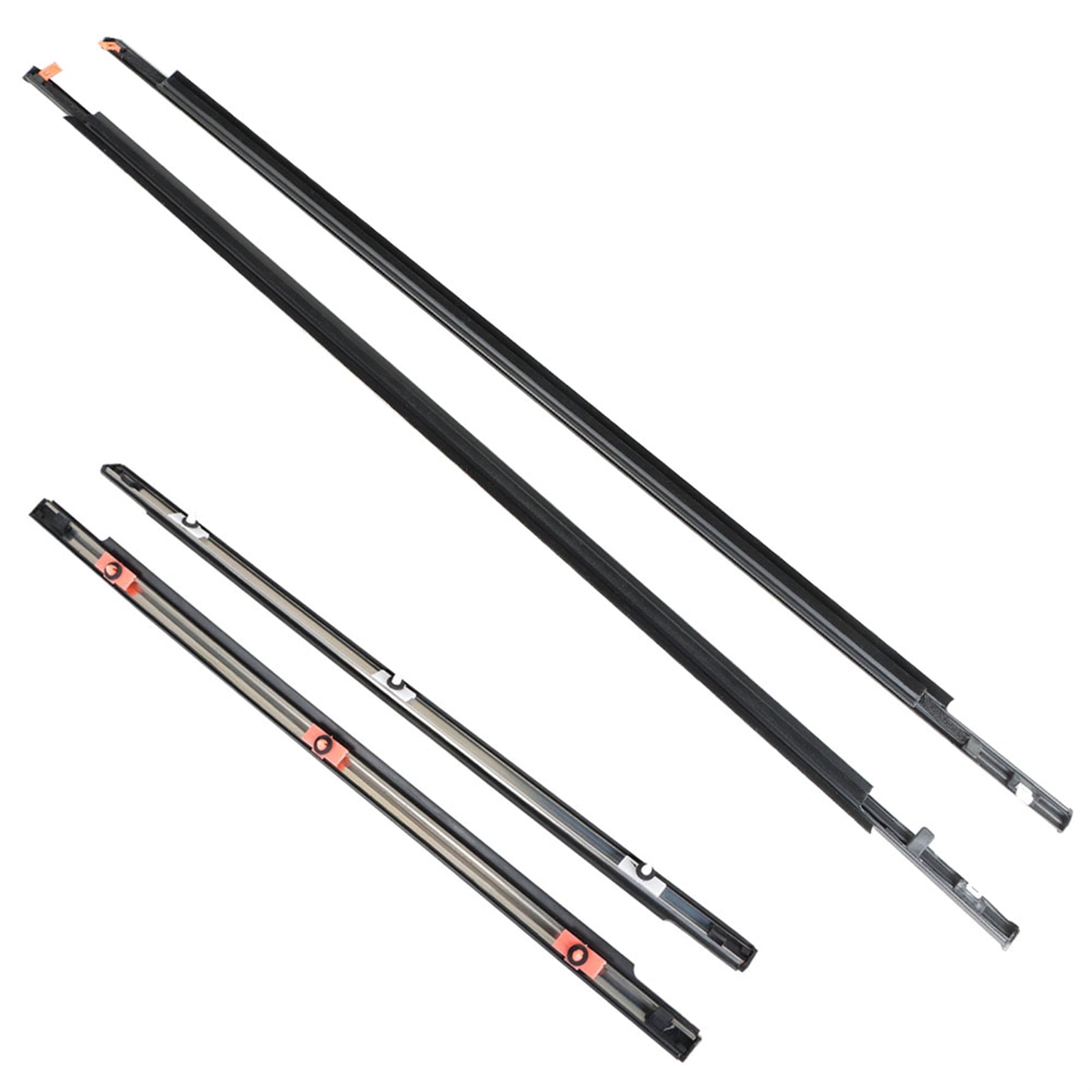 labwork 4PCS Set Front Rear Set Door Belt Molding Weatherstrip ...