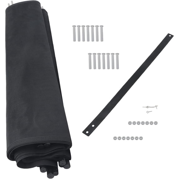 labwork 4ft * 36ft Above Ground Pool Safety Enclosure, Black Pool Barrier with Aluminium Support Tubes, for Pool Safety