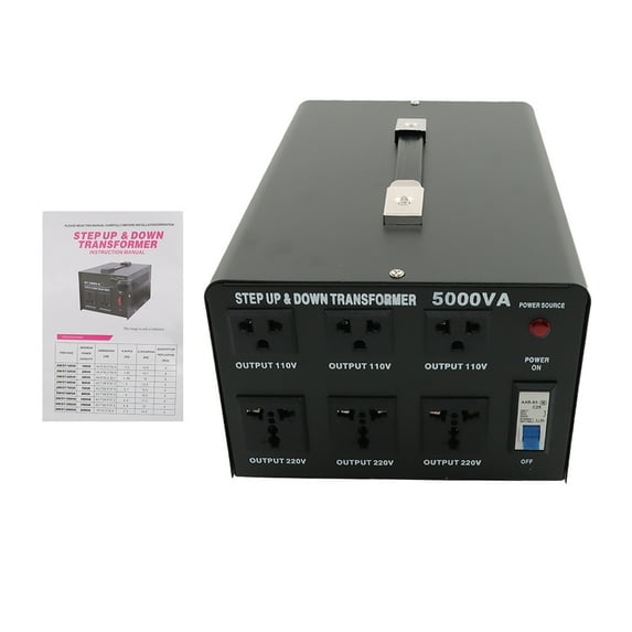 labwork 5000W Watt Step Up/ Down Voltage Converter Transformer Heavy Duty 110V To 220V