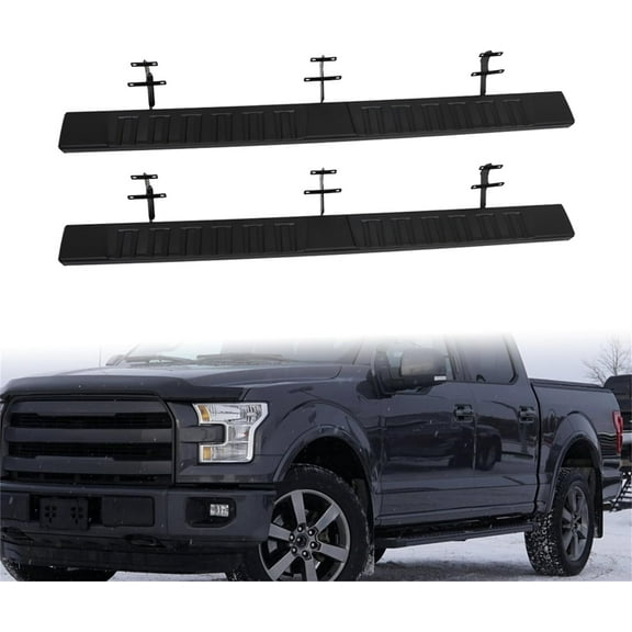 labwork 6 Inchs Running Boards Side Steps Nerf Bars Black Replacement for F150 Crew Cab 2015-2022 Replacement for F-250 F-350 Super Duty Crew Cab 2017-2022