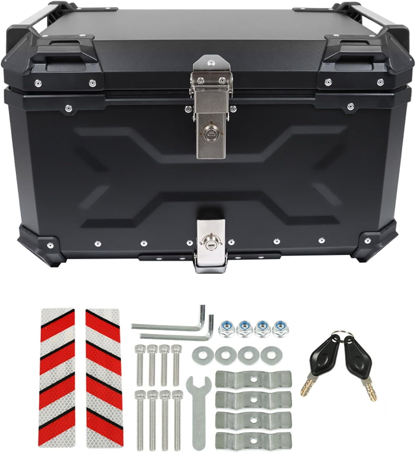 labwork 65L Motorcycle Top Case Tail Box with Backrest and Mounting labwork 65L Motorcycle Top Case Tail Box with Backrest and Mounting