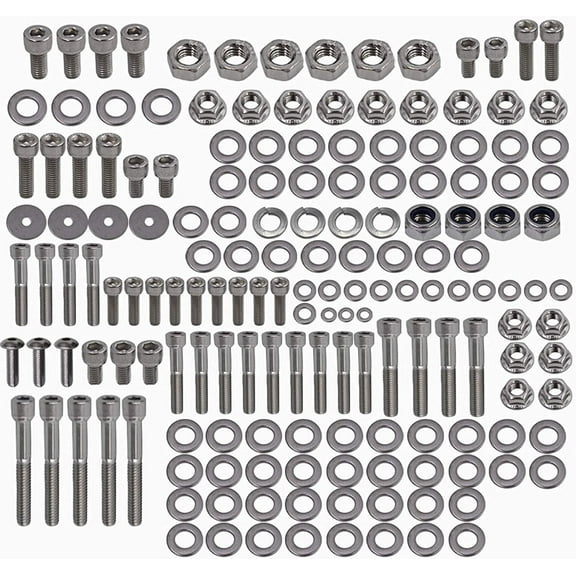 labwork 667 Pcs Polished Stainless Steel ATV Bolt Screw Kit Set Replacement for Yamaha Banshee YFZ350