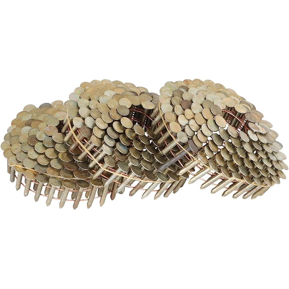 labwork 7200 Count Siding Nails 0.12 Inch x 3/4 Inch 15-Degree Collated Wire Coil Full Round Head Ring Shank Hot-Dipped Galvanized for Lathing and Sheathing Materials