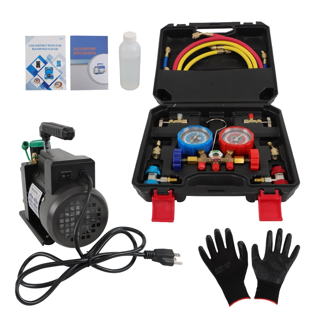 4.5 CFM AC Vacuum Pump And Gauge Set,for Mini Split/HVAC