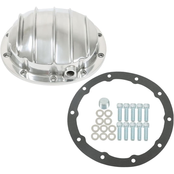 labwork Aluminum Differential Cover 8.5 and 8.6 Inch Ring Gear DIff 10 Bolt Cast Replacement for Chevy GMC
