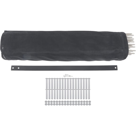 labwork Black Pool Fence, 4 * 96Ft Swimming Pool Safety Barrier, Portable Outdoor Safety Enclosure