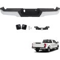 thumbnail image 1 of labwork Chrome Rear Step Bumper Assembly without Parking Aid Sensor Holes Replacement for 2017-2022 F-250 F-350 Super Duty, 1 of 7